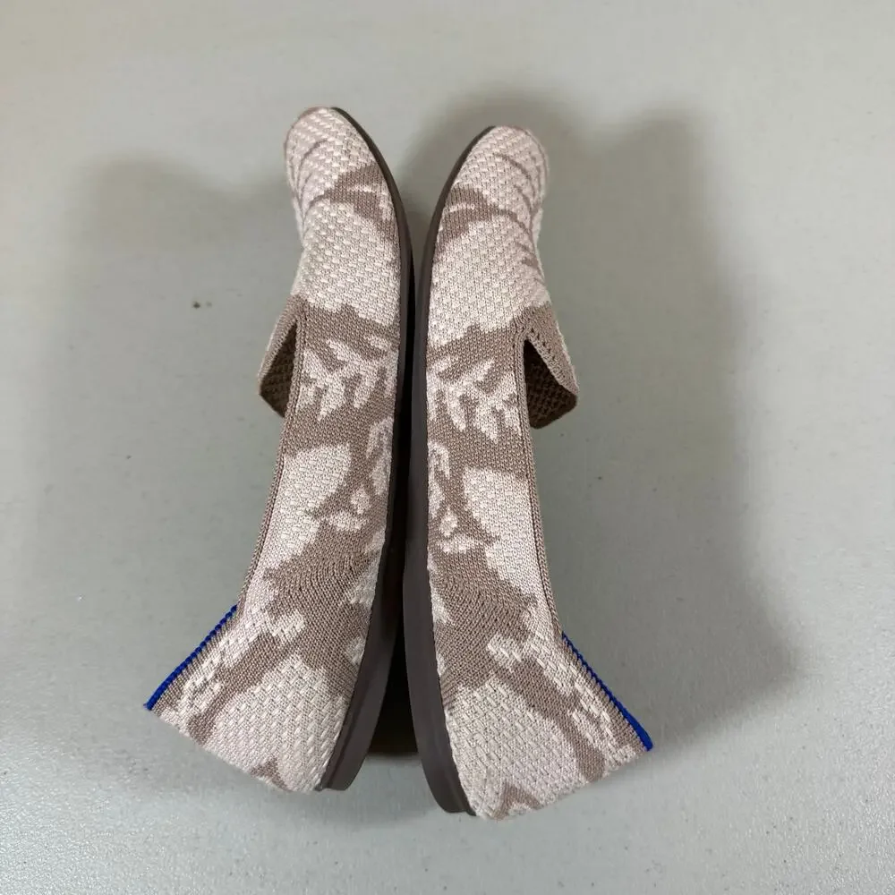 Rothy’s The Loafer Slip On Flats Womens 7 Retired Petal Grey Floral Woven Knit